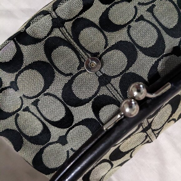 Coach Fold Over Signature Wristlet - Picture 3 of 7